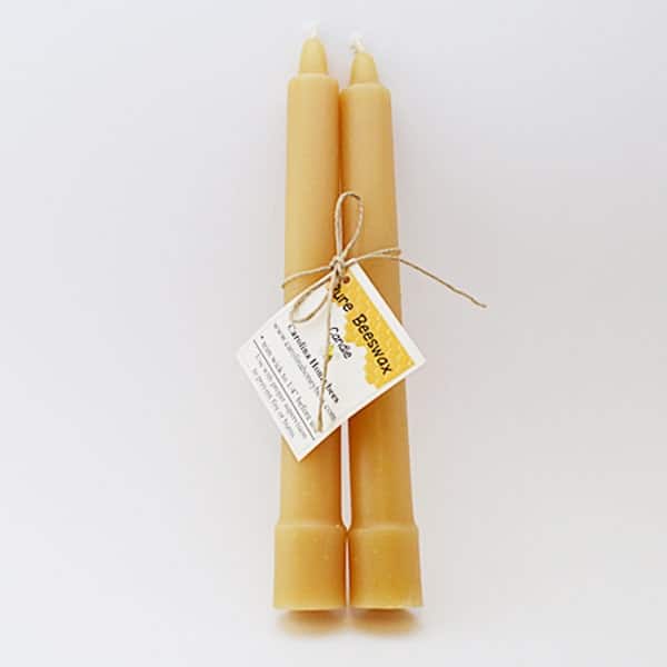 beeswax taper candles