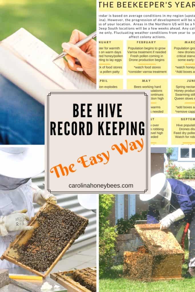 A Master Beekeeper's Guide to Bee Hive Record Keeping Carolina Honeybees