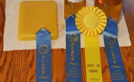 ribbons for clean beeswax at competitions.