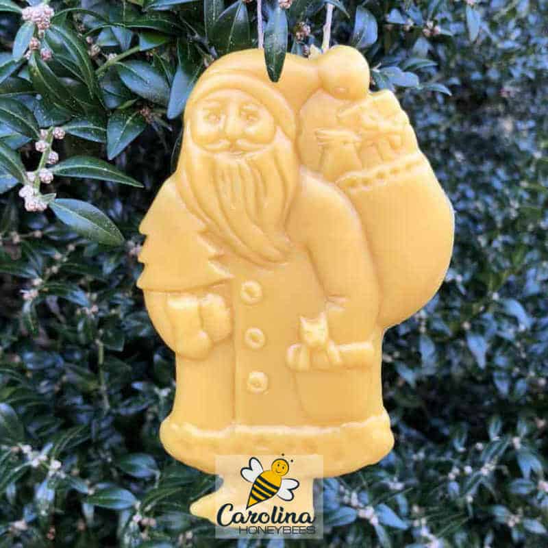 beeswax christmas ornament santa