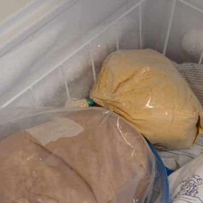 using a freezer to store beekeeping supplies buckwheat seed and bee pollen
