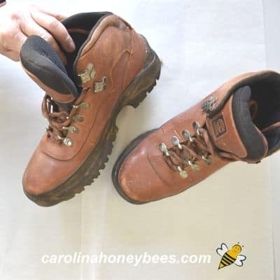 How to Waterproof Boots with Beeswax - Carolina Honeybees