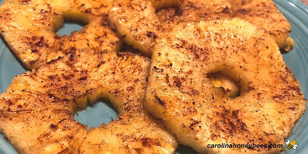 Honey Glazed Pineapple Rings - Carolina Honeybees