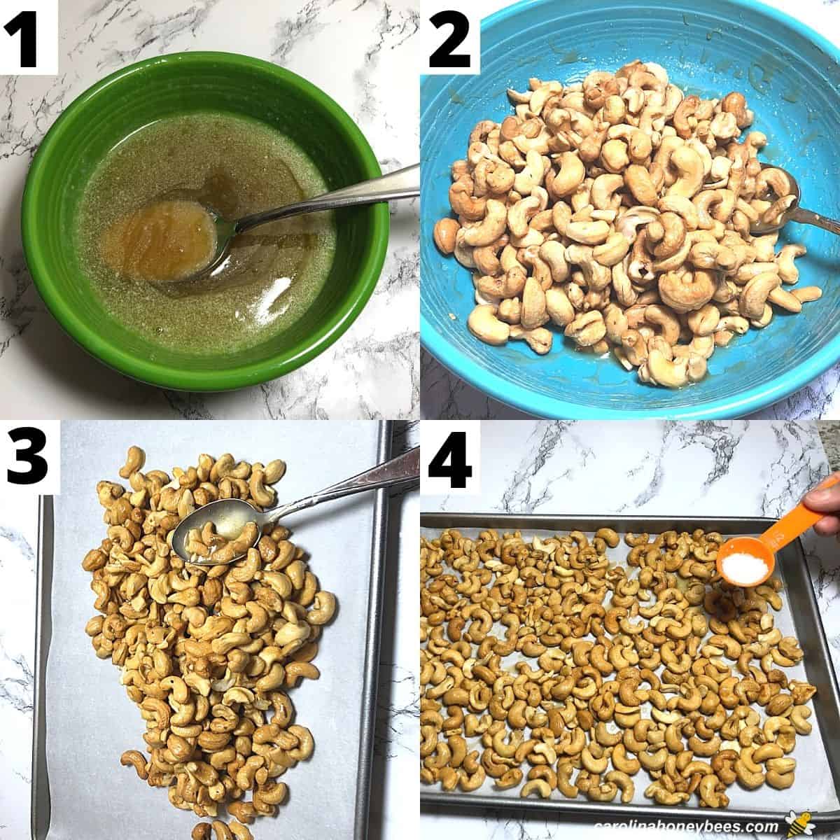 Honey Roasted Cashews (Easy, 4 ingredients) - Apples for CJ