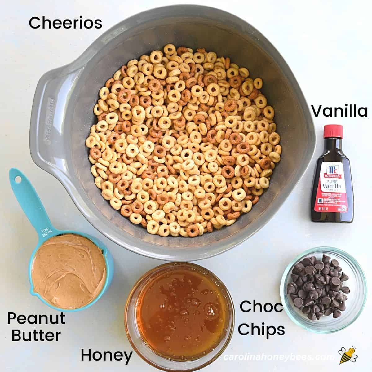 Easy Peanut Butter Honey Cheerios Bars- Carolina Honeybees