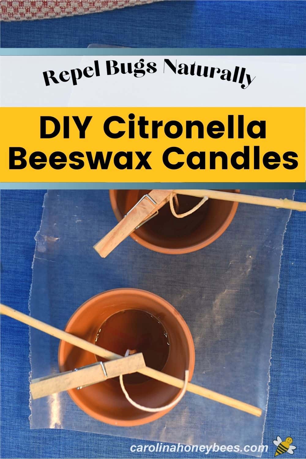 DIY Citronella Candles [with Beeswax] Carolina Honeybees