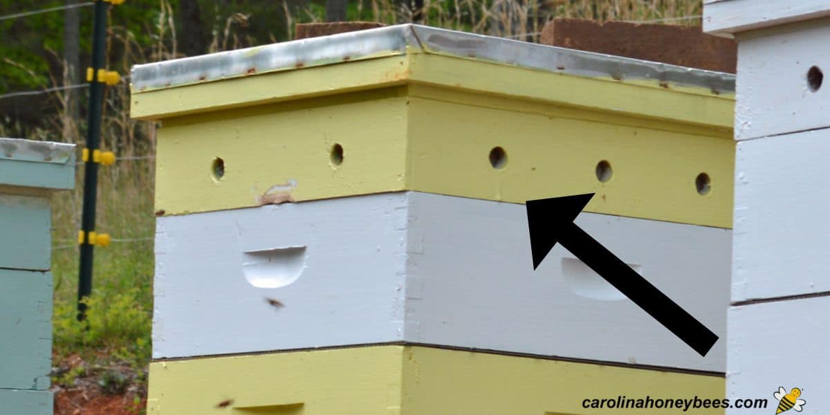 Special inner cover with screened holes for heat escape to cool beehive.