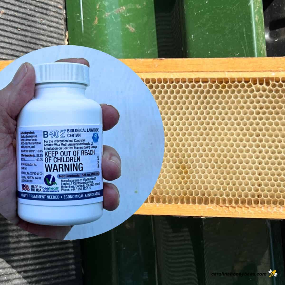 Effective Wax Moth Prevention with B402 Certan Carolina Honeybees