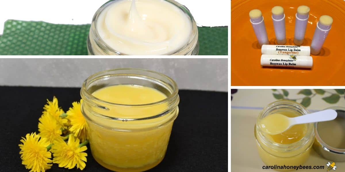 Various body care products made with beeswax or honey, salves, balms etc.