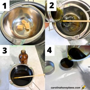 Step by step instructions for making walnut salve.